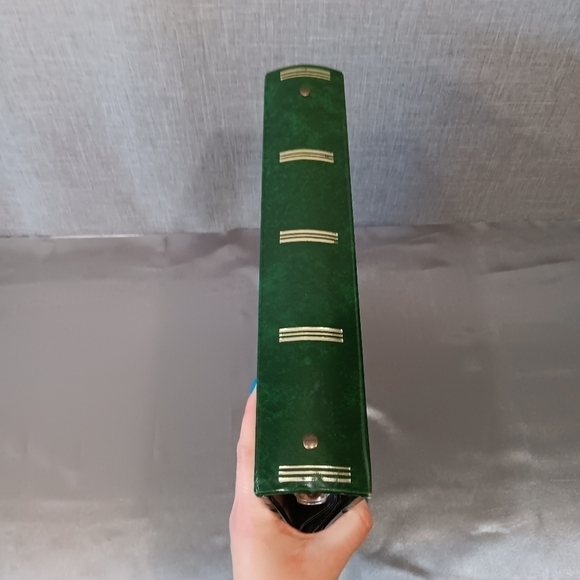 Vintage Photograph Scrapbook Album Green Gold Cover 10 pgs 3 Ring memento memory - Picture 6 of 11